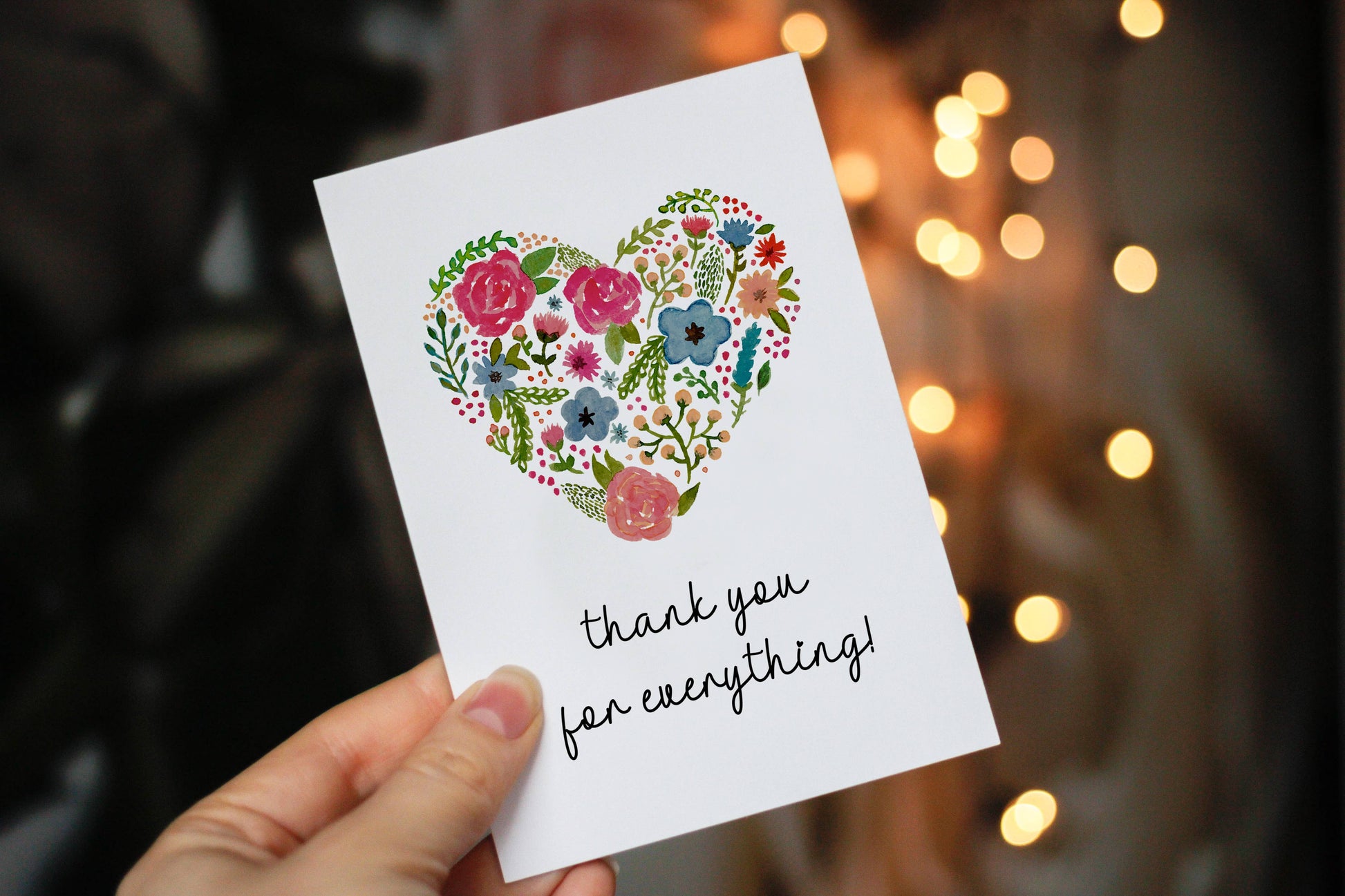 Floral Thank You For Everything Card, Thank You Card -  from The Bookhouse Broughty Ferry- Just £2.95! Shop now