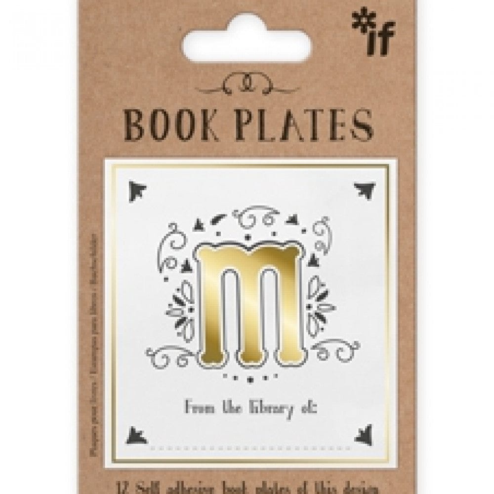 LETTER BOOK PLATES - M - Gift from The Bookhouse Broughty Ferry- Just £2.99! Shop now