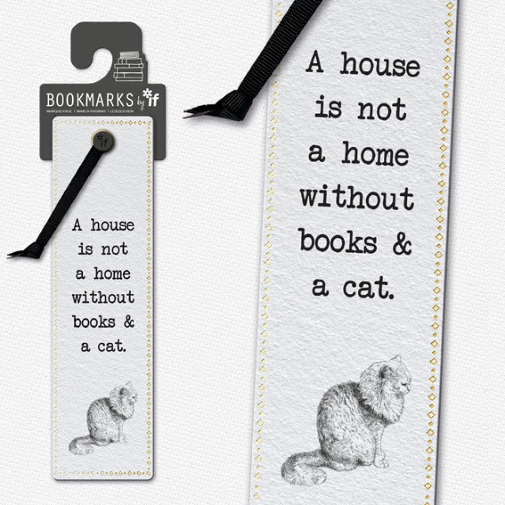 Literary Bookmarks - Books and a cat - Book from The Bookhouse Broughty Ferry- Just £2.99! Shop now