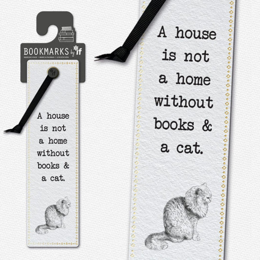 Literary Bookmarks - Books and a cat - Book from The Bookhouse Broughty Ferry- Just £2.99! Shop now