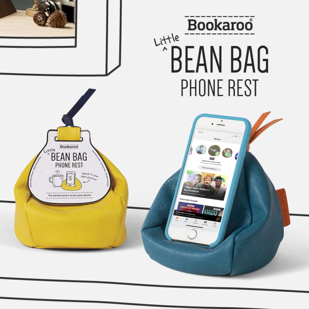 Little Bean Bag Phone Rest - Yellow - Book