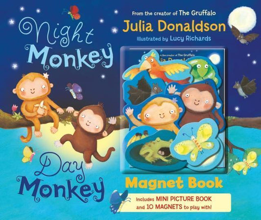 Night Monkey, Day Monkey Magnet Book -The Bookhouse Broughty Ferry