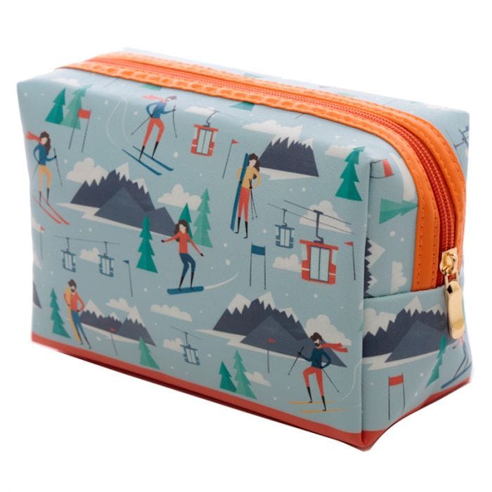 PVC Make Up Toiletry Wash Bag - Peak Season Ski Design - gift from The Bookhouse Broughty Ferry- Just £6.99! Shop now