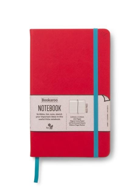 RED - BOOKAROO A5 NOTEBOOK - Gift from The Bookhouse Broughty Ferry- Just £8.99! Shop now