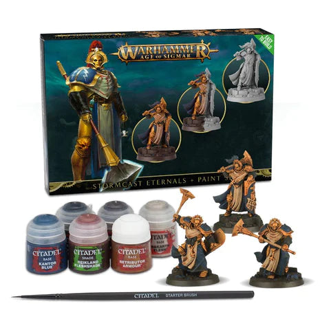 Warhammer Age of Sigmar Stormcast Eternals + Paint Set - Warhammer from The Bookhouse Broughty Ferry- Just £18! Shop now